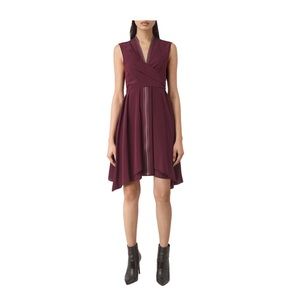 Women’s All Saints Jayda Silk zipper wrap dress